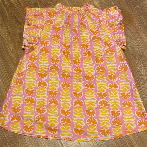 Mud Pie Pink and Yellow Blouse size small - Picture 5 of 5